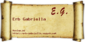 Erb Gabriella névjegykártya
